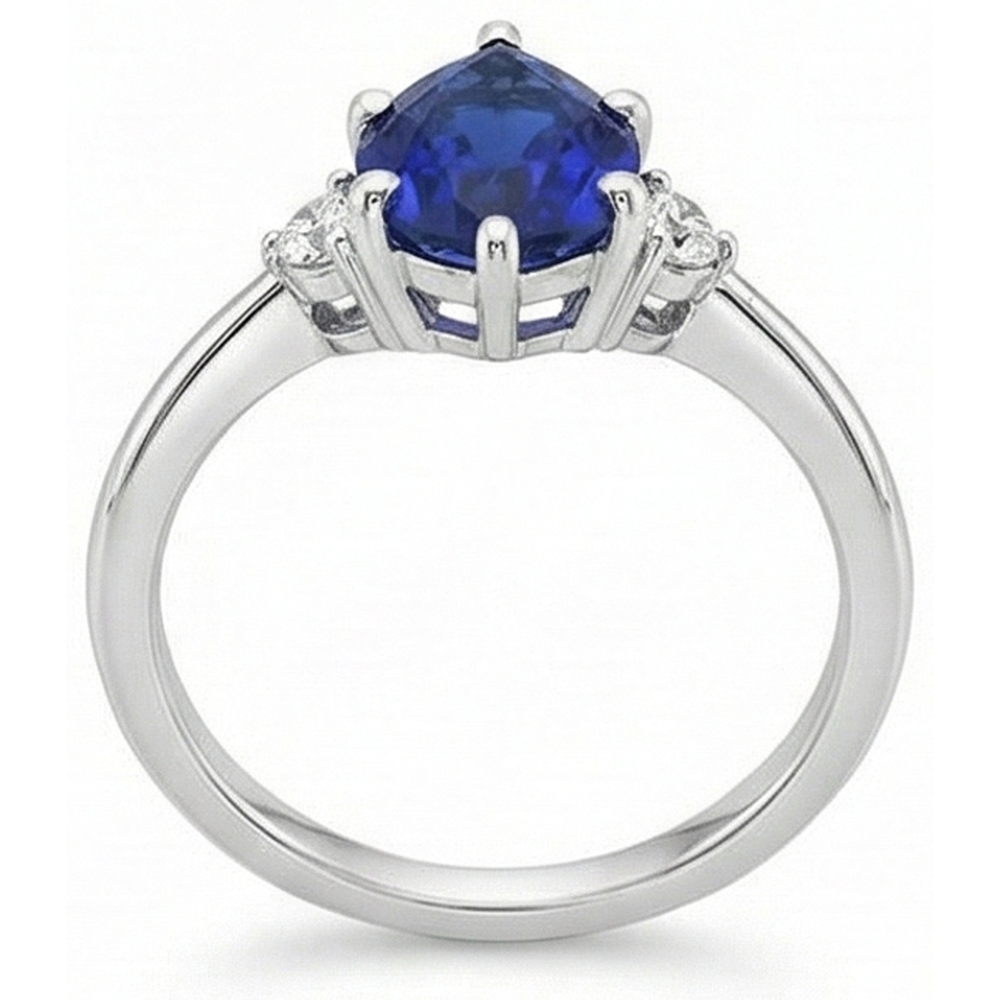 naturel pear diamant 6.75carats bague sur blanc
