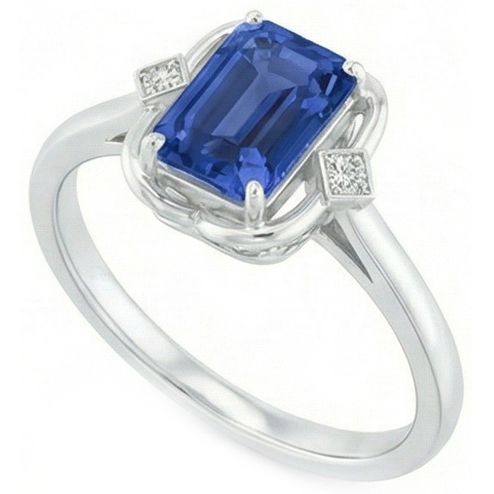naturel diamant 1.75carats bague angle de côté