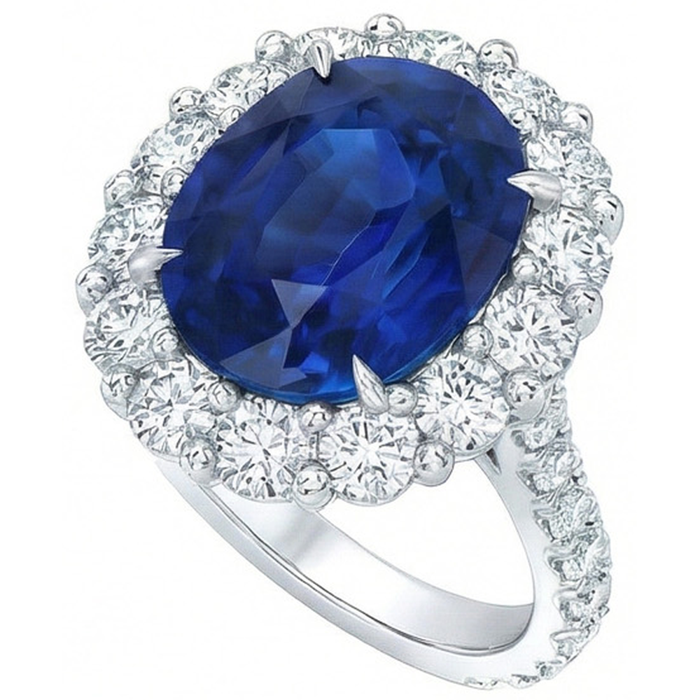 naturel oval diamant 6carats bague détail rapproché