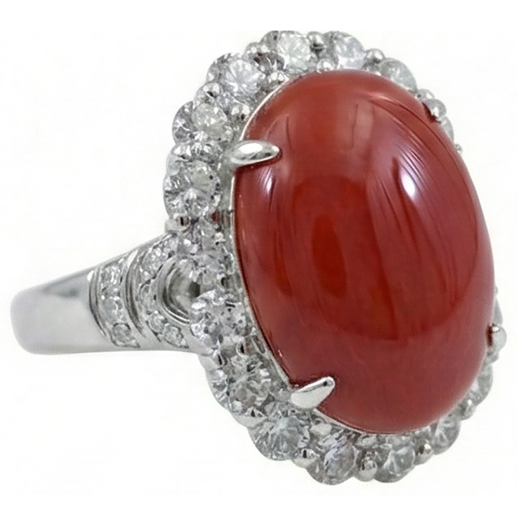 naturel oval diamant 12carats bague détail rapproché
