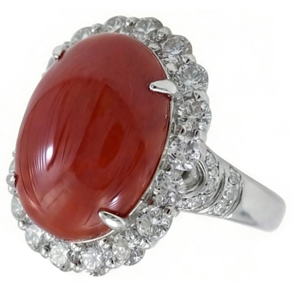 naturel oval diamant 12carats bague vue de dessus