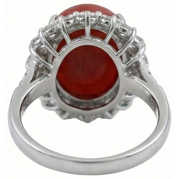 naturel oval diamant 12carats bague avec accents diamants