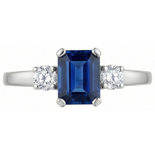 naturel radiant diamant 2.50carats bague détail rapproché