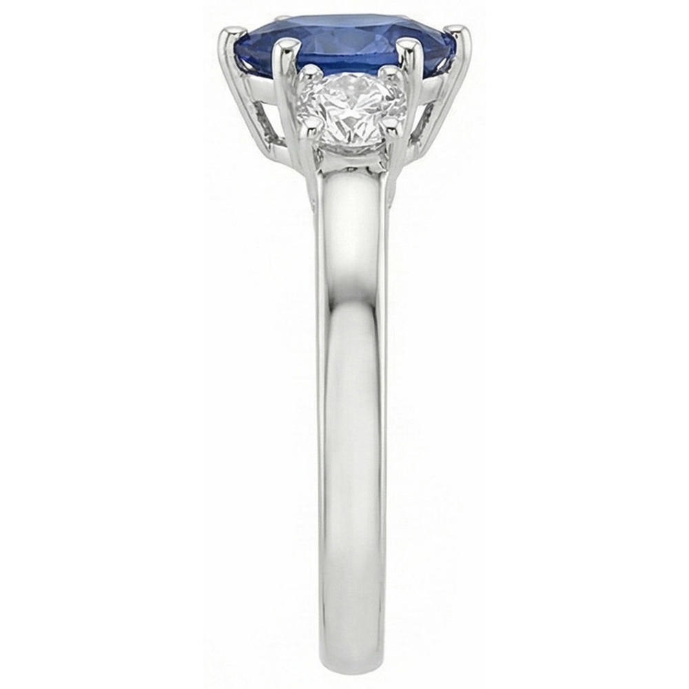 naturel pear diamant 4.50carats bague vue de profil