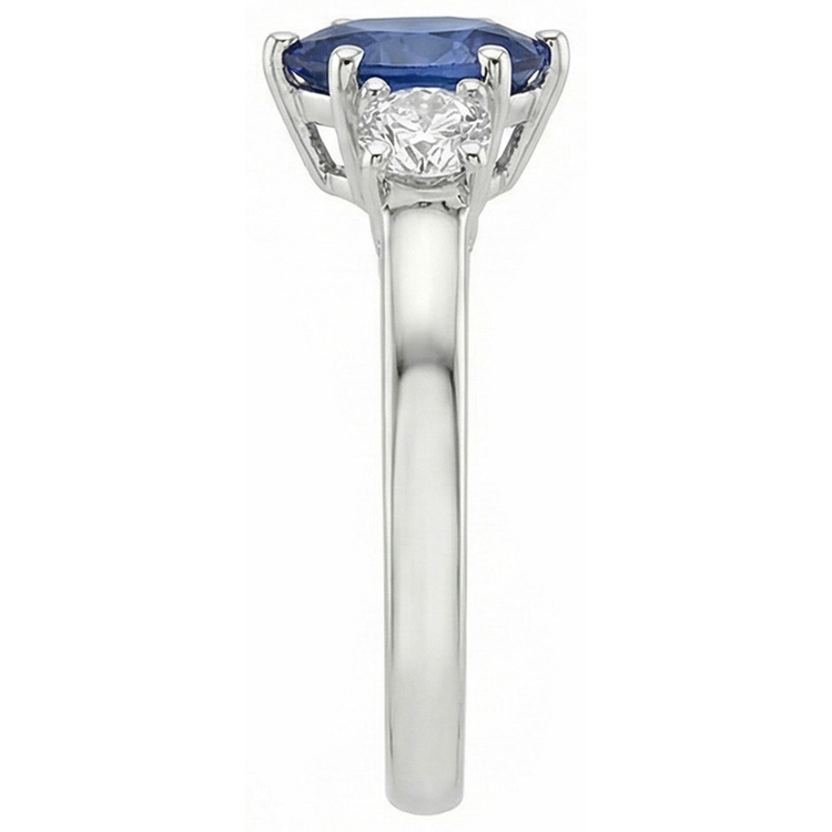 naturel pear diamant 4.50carats bague vue de profil