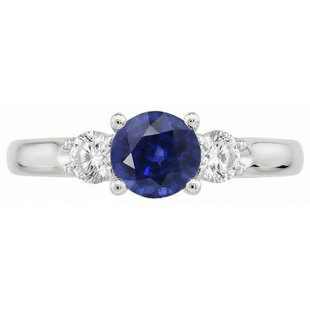 naturel round diamant 1.75carats bague angle de côté