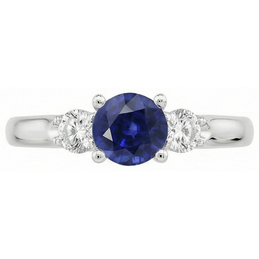 naturel round diamant 1.75carats bague angle de côté