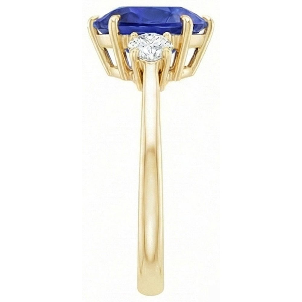 naturel pear diamant 4.25carats bague vue de dessus