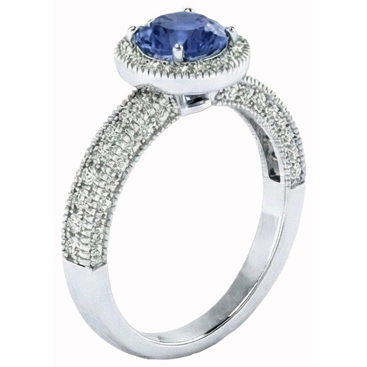 naturel round diamant 1.50carats bague détail rapproché