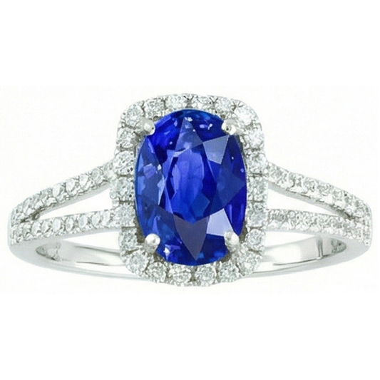 naturel oval diamant 3.25carats bague angle de côté