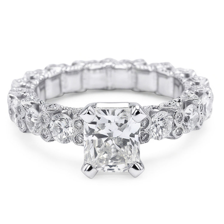 Bague Anniversaire De Mariage à 3,75 Cts De Réel Diamants Naturels Extraits des Mines ( et non cultivés en laboratoire ) Ronds Et Radiants
