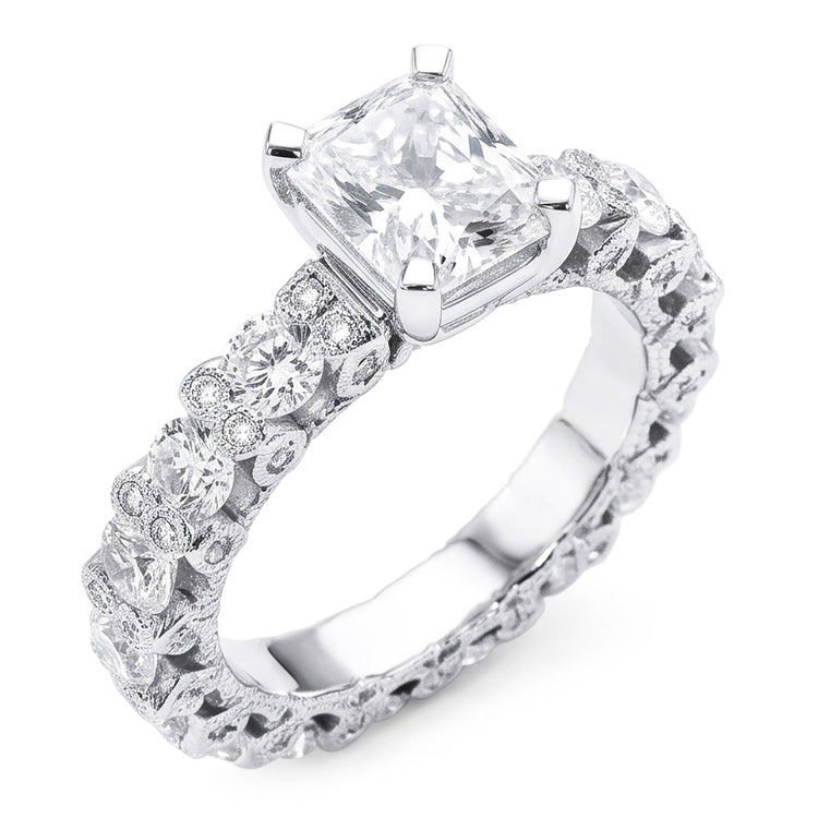 Bague Anniversaire De Mariage à 3,75 Cts De Réel Diamants Naturels Extraits des Mines ( et non cultivés en laboratoire ) Ronds Et Radiants
