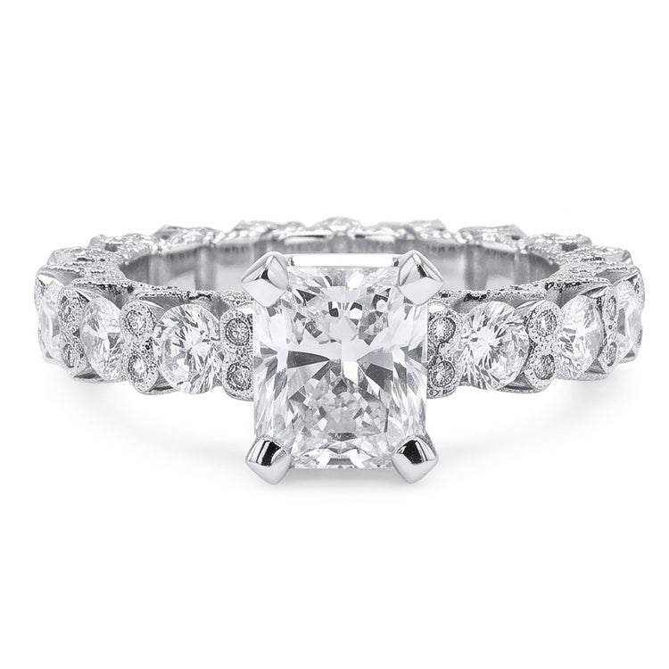 Bague Anniversaire De Mariage à 3,75 Cts De Réel Diamants Naturels Extraits des Mines ( et non cultivés en laboratoire ) Ronds Et Radiants