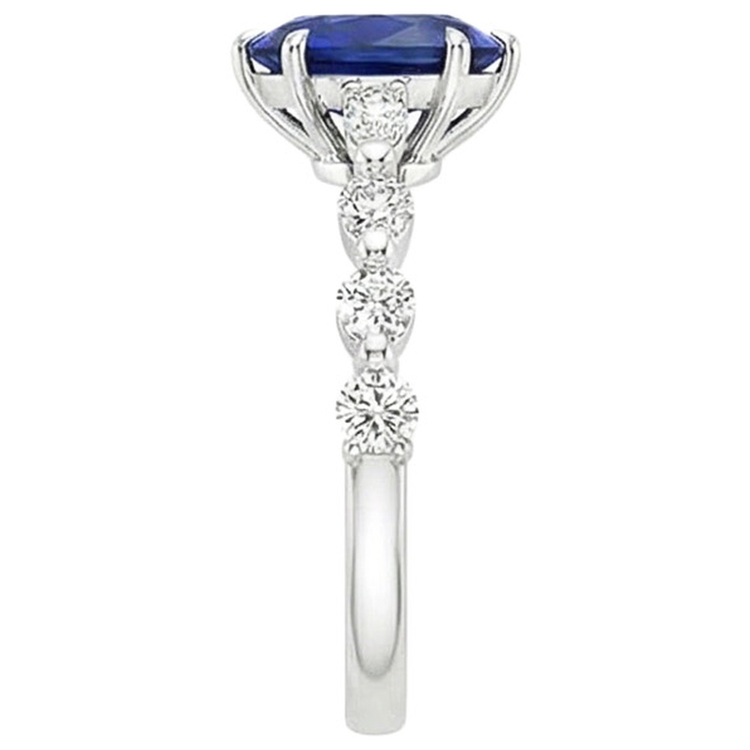 naturel pear diamant 5carats bague sur blanc
