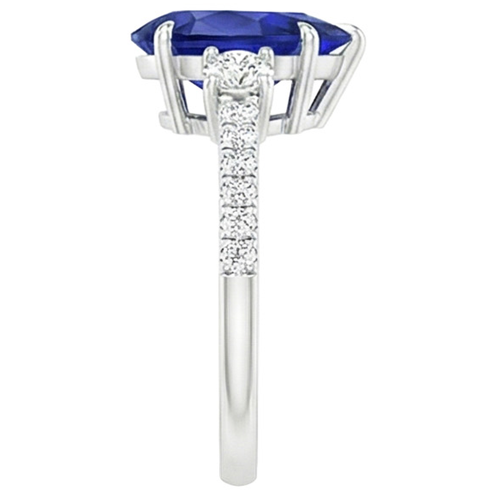 naturel pear diamant 5.50carats bague sur blanc