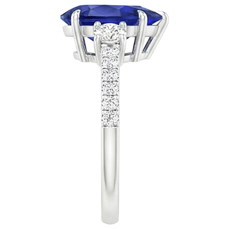 naturel pear diamant 5.50carats bague sur blanc