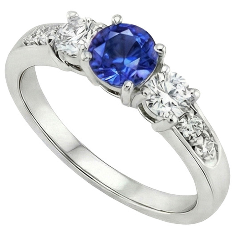 naturel round diamant 2carats bague angle de côté