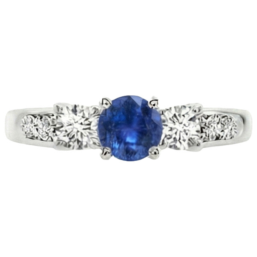 naturel round diamant 2carats bague vue de dessus