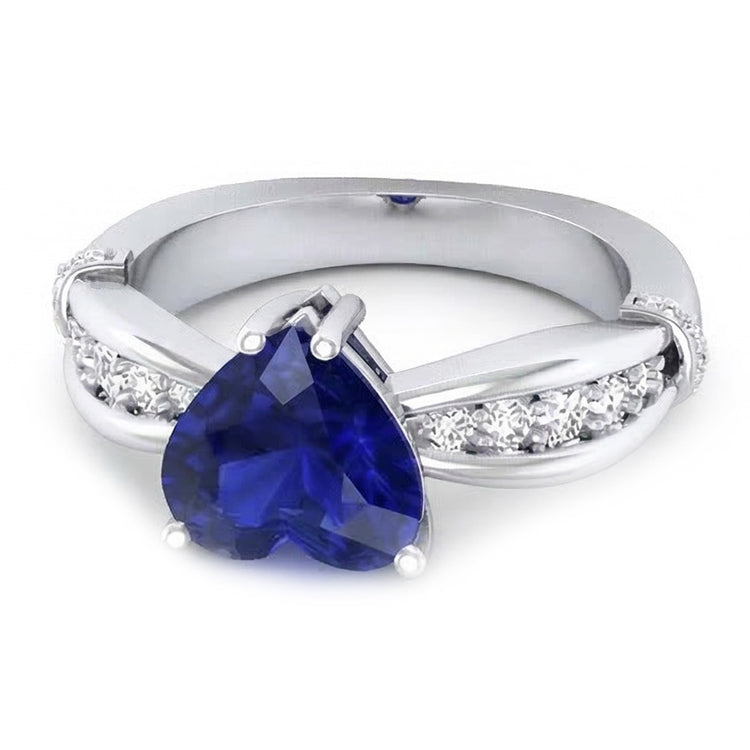 naturel round diamant 3.50carats bague vue de face