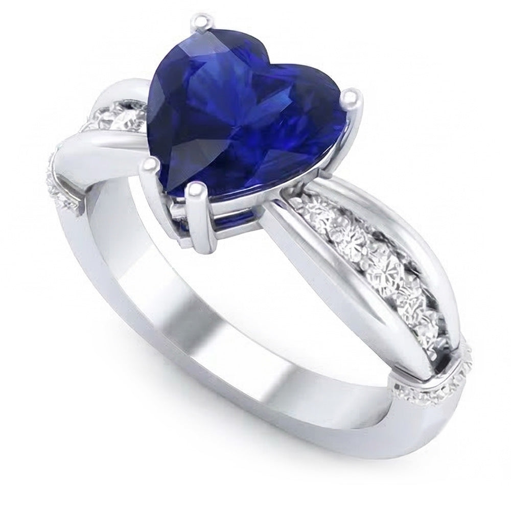 naturel round diamant 3.50carats bague angle de côté