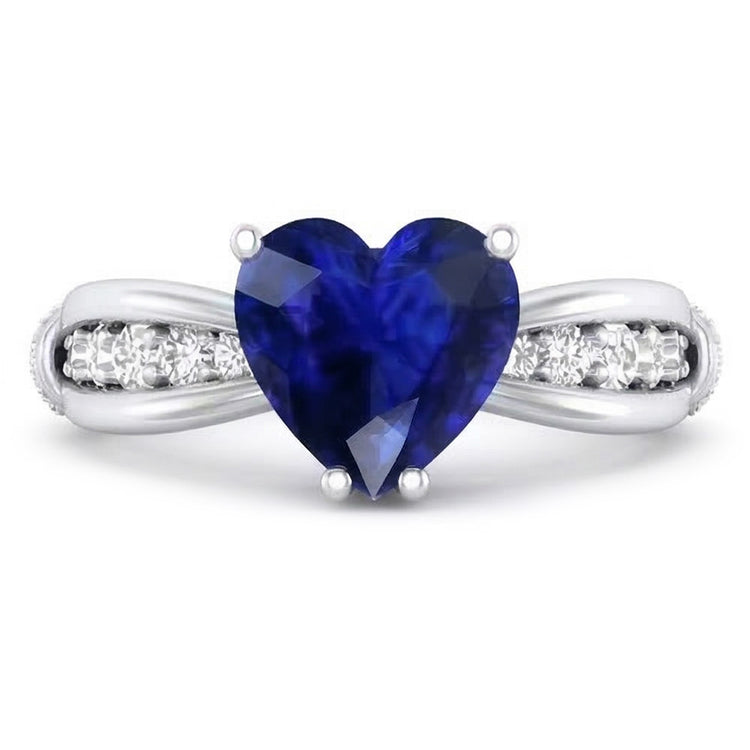 naturel round diamant 3.50carats bague détail rapproché