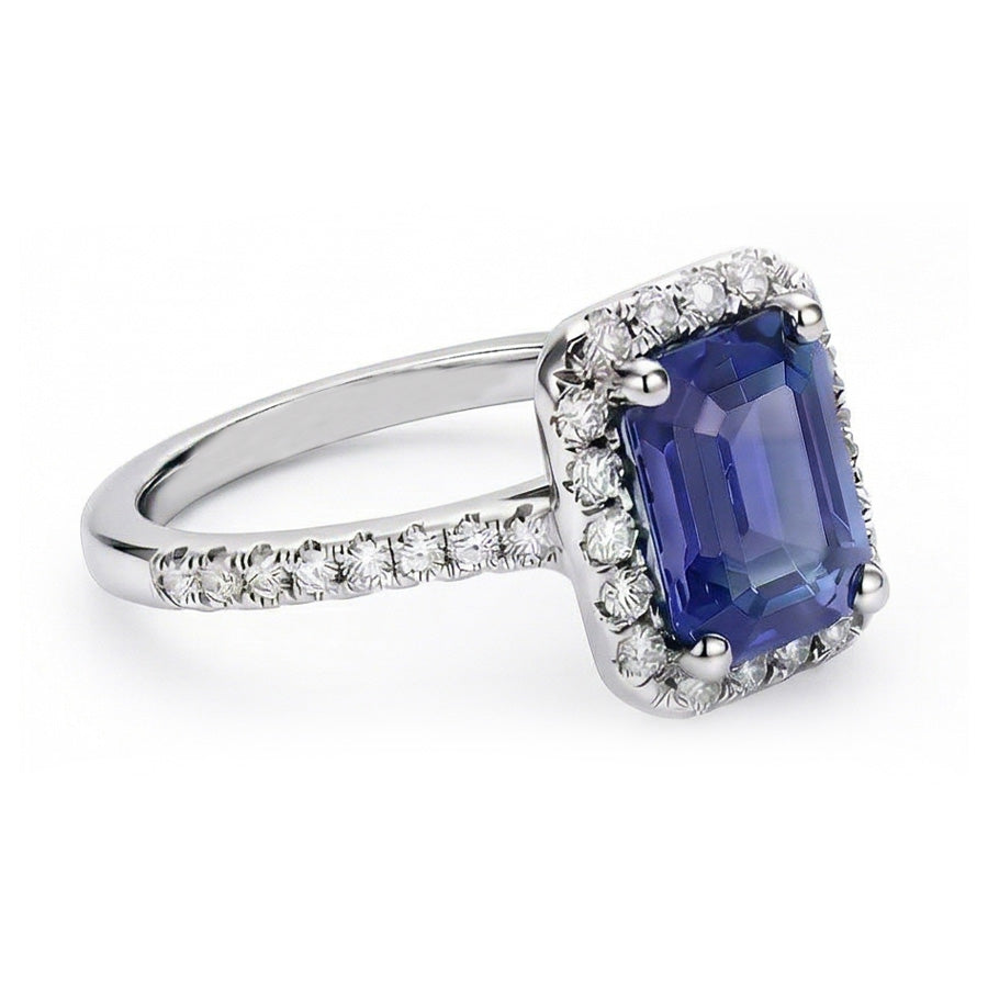 naturel diamant 3.50carats bague détail rapproché