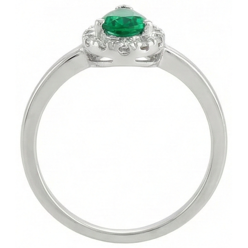 naturel pear diamant 5carats bague vue de profil