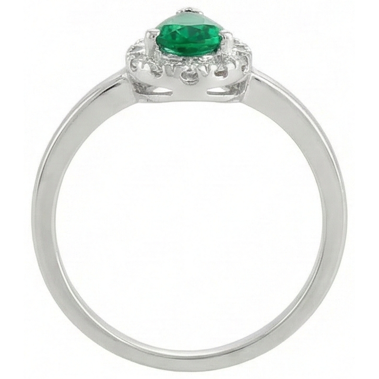 naturel pear diamant 5carats bague vue de profil