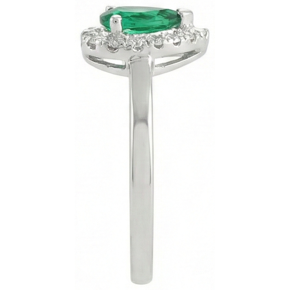 naturel pear diamant 5carats bague vue de dessus