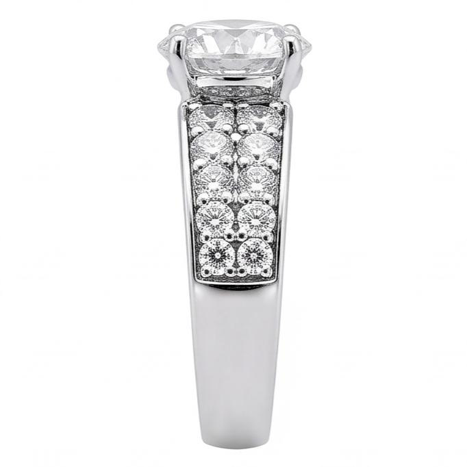 Bague Anniversaire En Or Blanc à 2,75 Carats De Véritable Diamants Naturels Extraits des Mines ( et non cultivés en laboratoire ) Nouveau