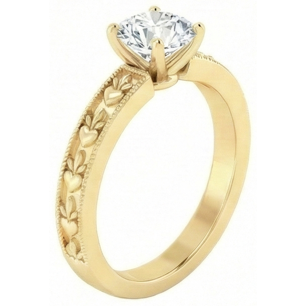 naturel round diamant 1.75carats bague détail rapproché