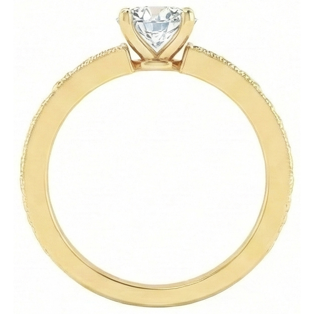 naturel round diamant 1.75carats bague sur blanc