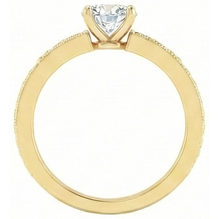 naturel round diamant 1.75carats bague sur blanc