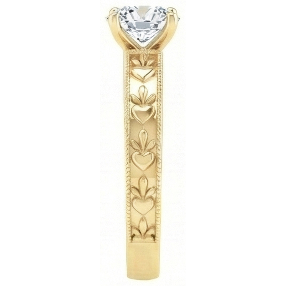 naturel round diamant 1.75carats bague avec accents diamants