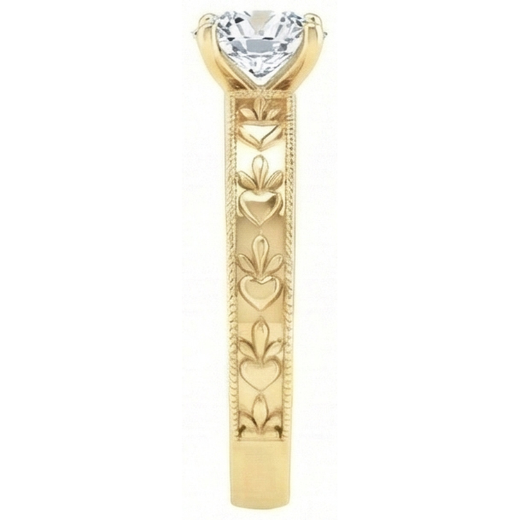 naturel round diamant 1.75carats bague avec accents diamants