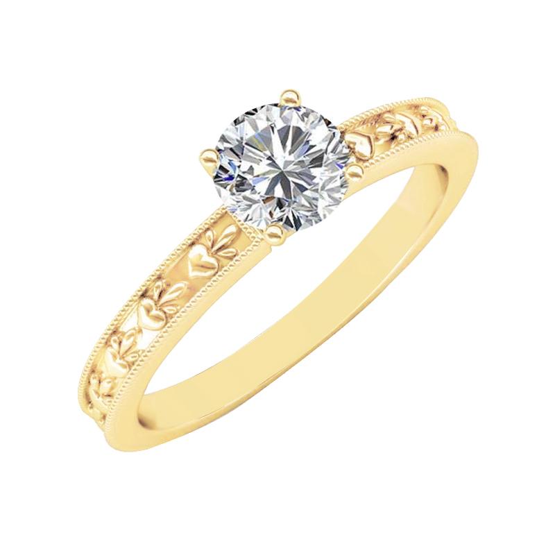 Bague Anniversaire En Or Jaune Avec Réel Diamants Etincelants De 1.75 Carat Coupe Ronde