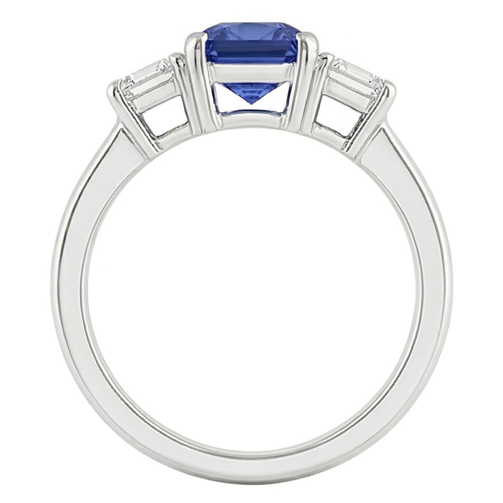 naturel radiant saphir 1.50carats bague sur blanc