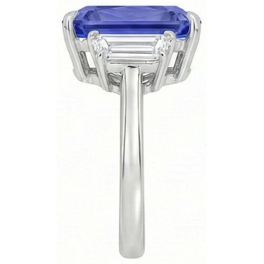 naturel radiant saphir 5.50carats bague détail rapproché