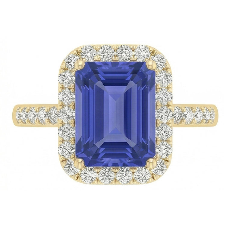 naturel radiant diamant 4carats bague angle de côté