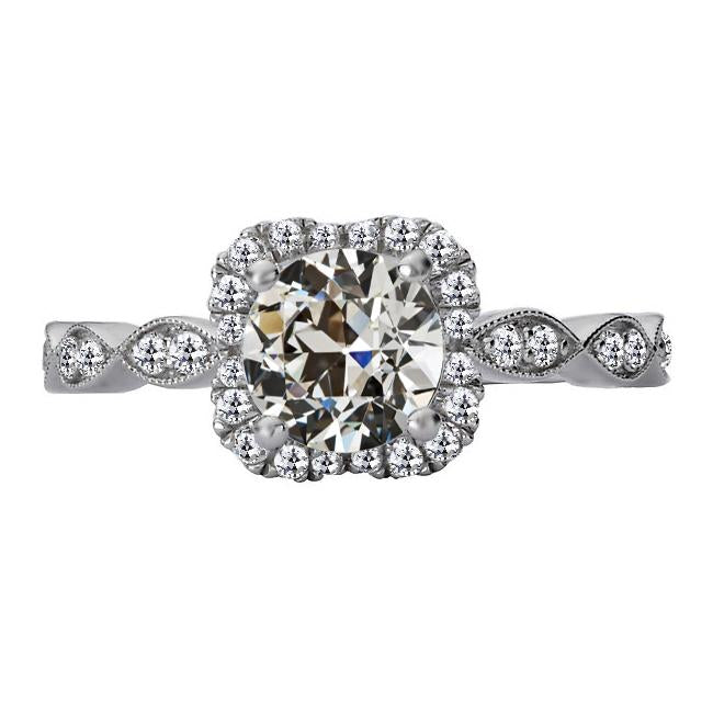 Bague Anniversaire Halo Réel Diamant Rond Vieux mineur 4.50 Carats