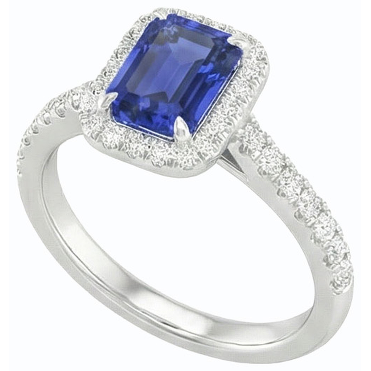 naturel round saphir 3carats bague détail rapproché