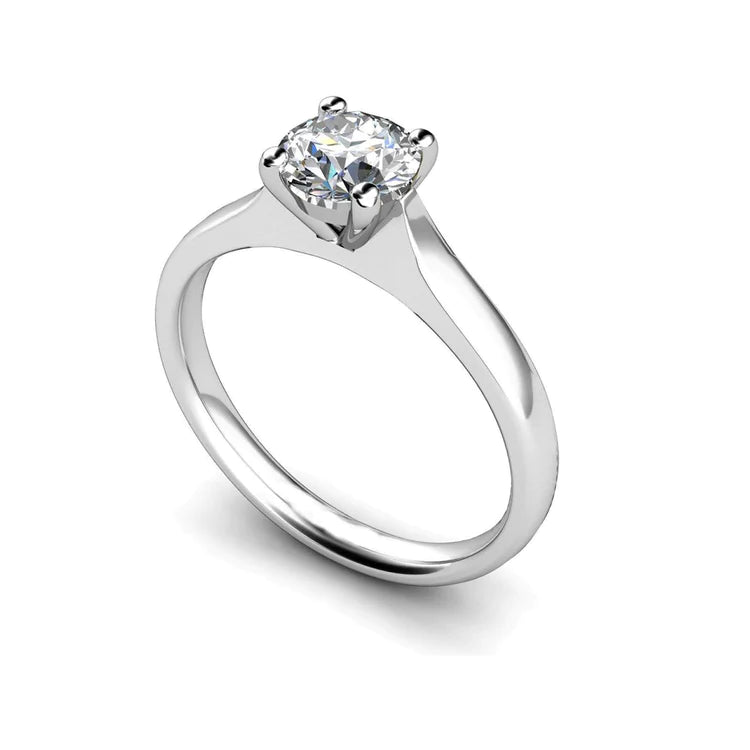 Bague Anniversaire Naturel Diamant Solitaire 2 Carats Or Blanc 14K