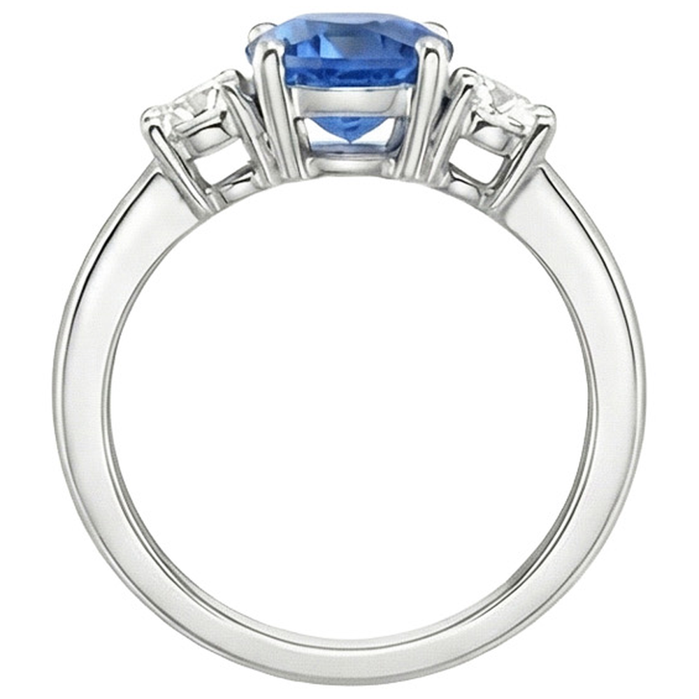 naturel round diamant 1.75carats bague sur blanc