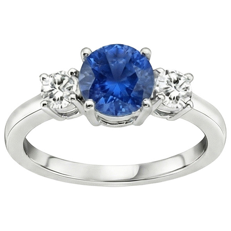 naturel round diamant 1.75carats bague angle de côté
