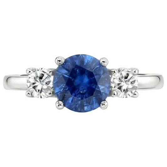 naturel round diamant 1.75carats bague détail rapproché