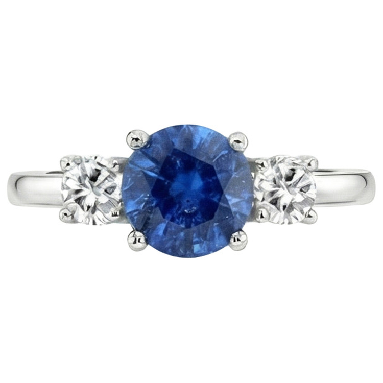 naturel round diamant 1.75carats bague détail rapproché