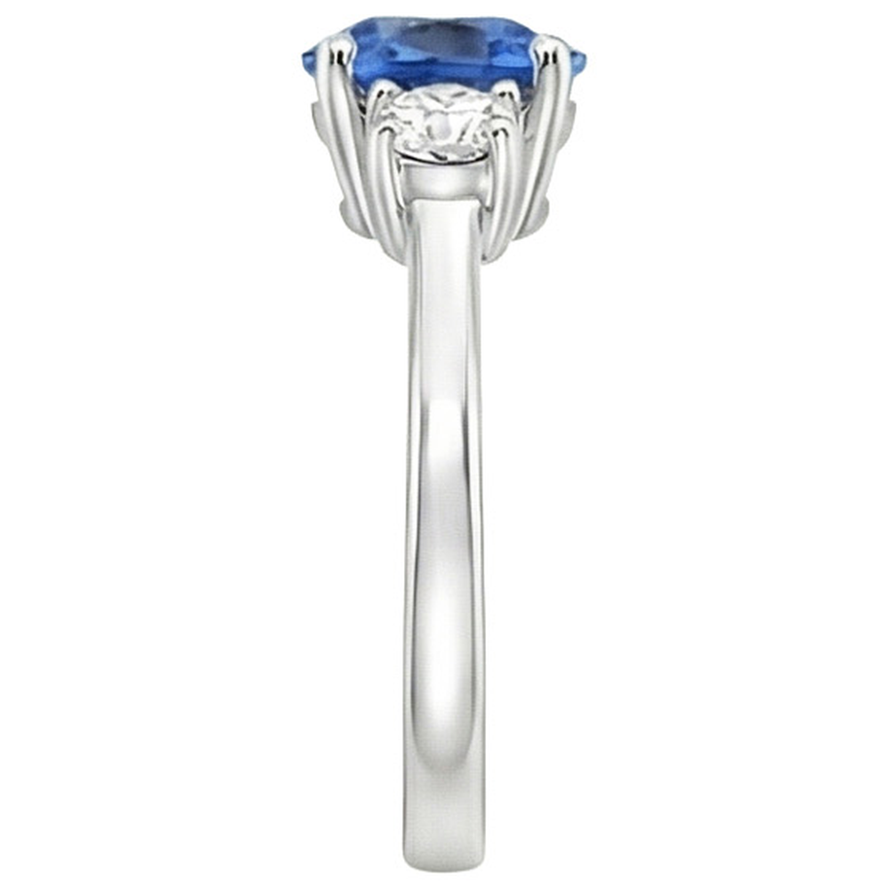 naturel round diamant 1.75carats bague vue de profil