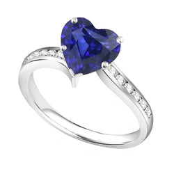 Bague Anniversaire Or Diamant & Saphir de Ceylan 4 Carats