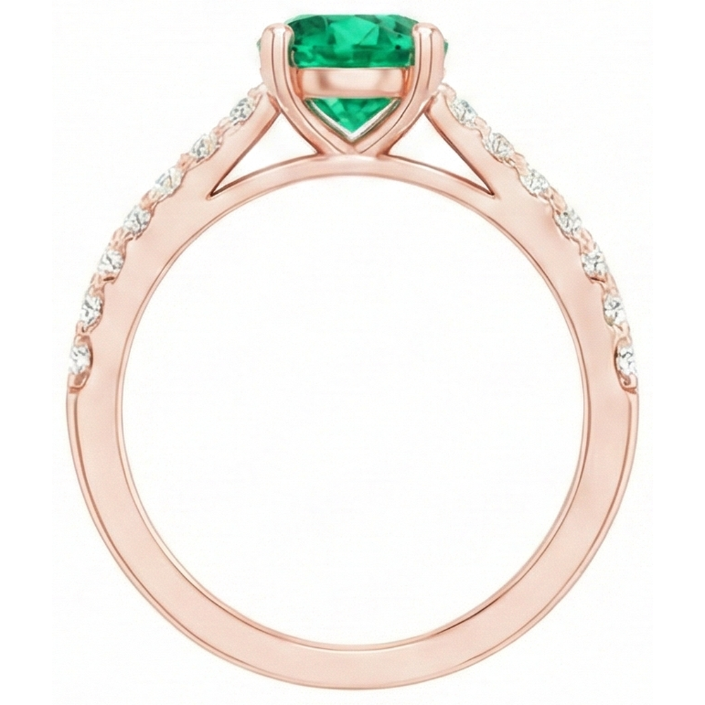 naturel diamant 2.50carats bague angle de côté