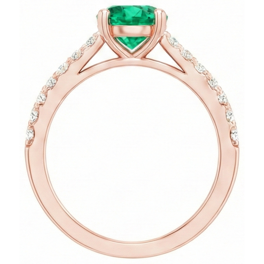 naturel diamant 2.50carats bague angle de côté